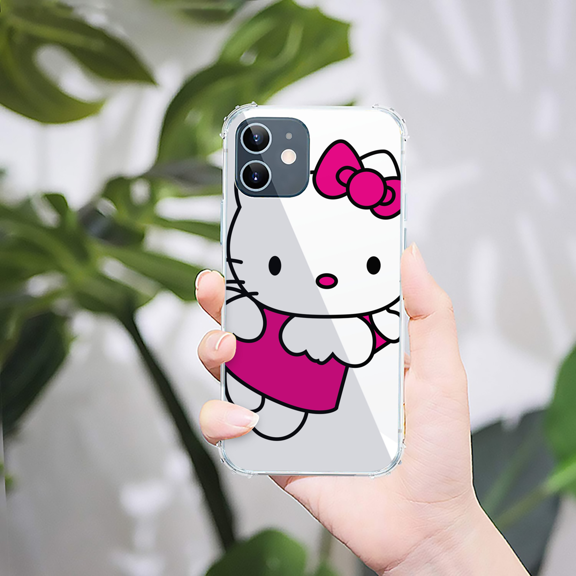（画像用） Hello Kitty ハローキティ 【iPhone 12シリーズ対応】透明スマホケース（クリアソフトケース）